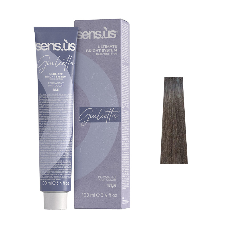 Крем-фарба для волосся Sens.ùs Giulietta 7.11 Intense Ash Blonde, 100 ml - 1